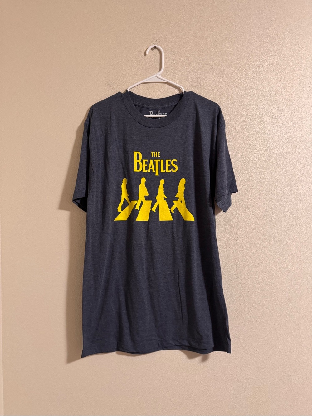 The Beatles Tee in Charcoal with Yellow Abbey Road Graphic